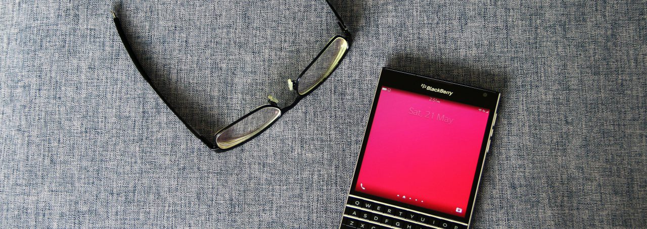 My BlackBerry Passport and my glasses