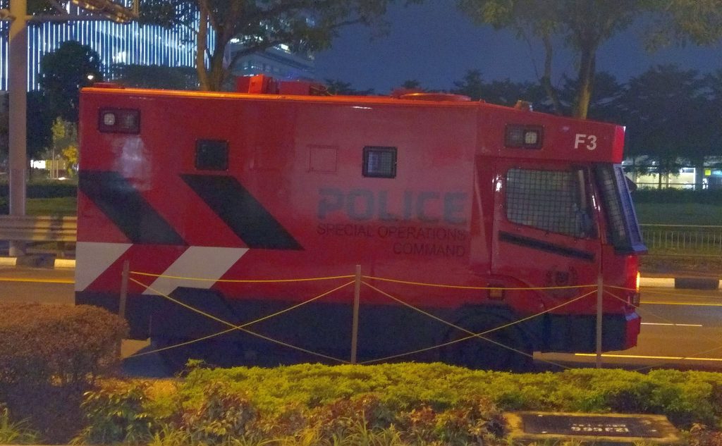 Special Operations Command van parking in Bugis